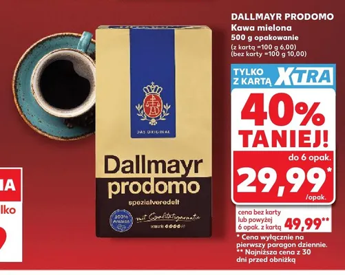Kawa mielona Dallmayr prodomo promocja w Kaufland