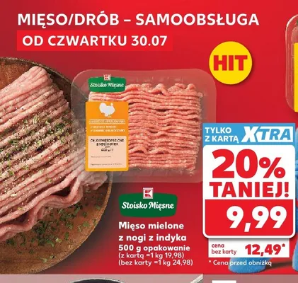 Mięso mielone z nogi z indyka Stoisko Mięsne promocja w Kaufland