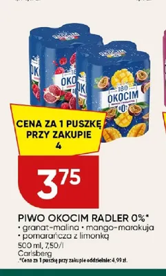 Piwo bezalkoholowe Okocim Radler granat-malina promocja w Chata Polska