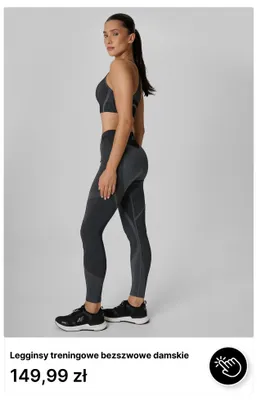 Legginsy treningowe bezszwowe damskie 4F promocja w 4F