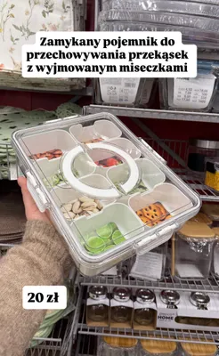 Zamykany pojemnik do przekąsek z wyjmowanymi miseczkami promocja w Pepco