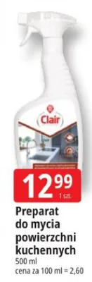 Preparat do mycia powierzchni kuchennych Clair promocja w Leclerc