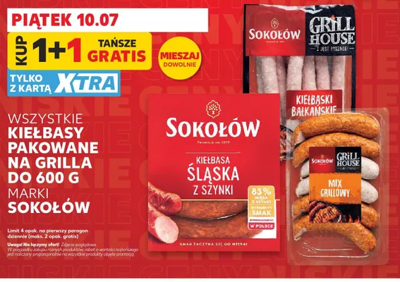 Kiełbaski Bałkańskie Sokołów Grill House promocja w Kaufland