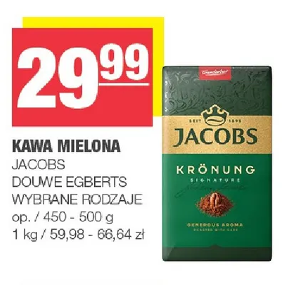 Kawa mielona Jacobs promocja w SPAR