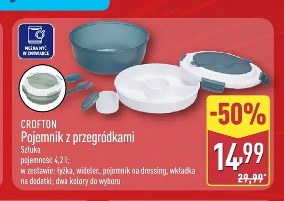 Pojemnik z przegródkami Crofton promocja w Aldi