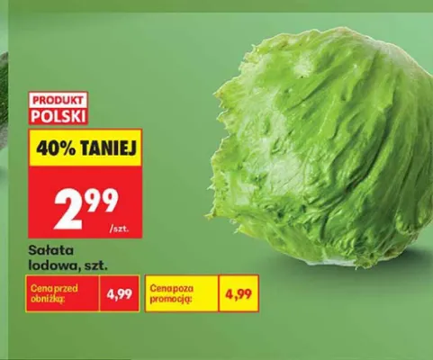 Sałata lodowa promocja w Biedronka