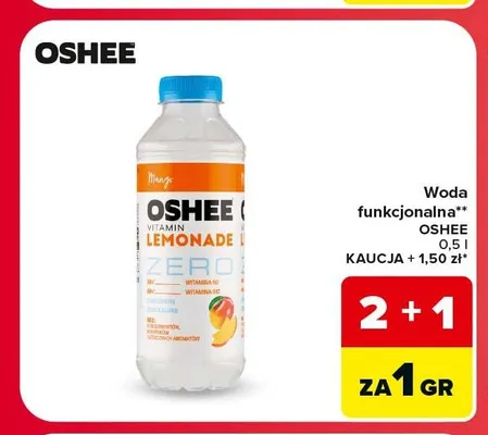 Woda funkcjonalna Oshee Vitamin Lemonade Zero promocja w Carrefour