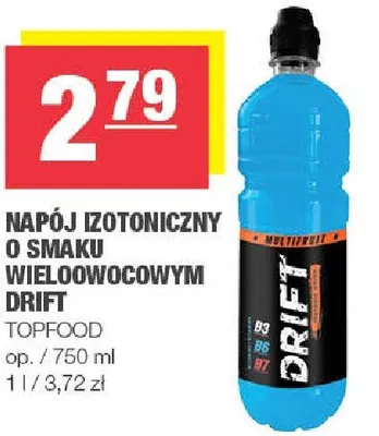 Napój izotoniczny o smaku wieloowocowym Drift promocja w SPAR