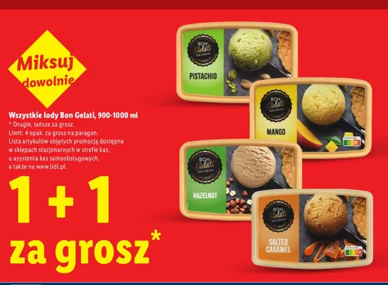 Lody Bon Gelati Salted Caramel promocja w Lidl
