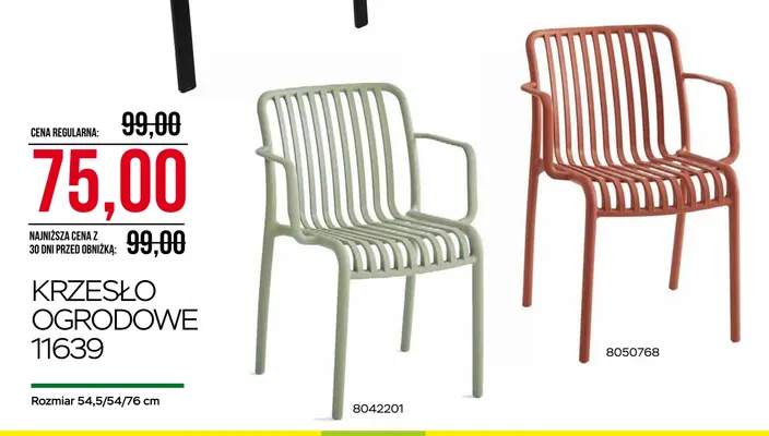 Krzesło ogrodowe 11639 promocja w Abra Meble