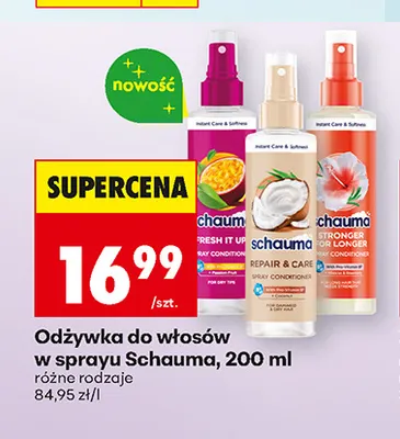 Odżywka do włosów w sprayu Schauma promocja w Biedronka