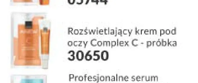 Rozświetlający krem pod oczy Complex C Anew próbka promocja w AVON