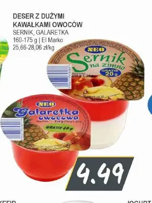 Deser galaretka owocowa NEO promocja w Słoneczko