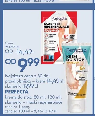 Skarpetki maski regenerujące PERFECTA promocja w Super-Pharm