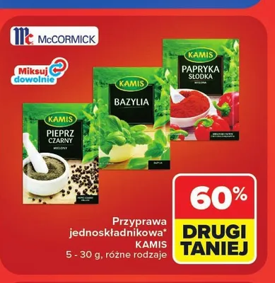 Pieprz czarny mielony Kamis promocja w Carrefour Market