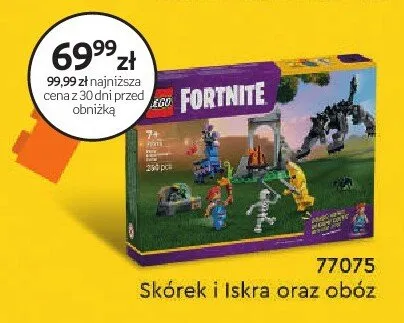 Klocki LEGO Fortnite 77075 Skórek i Iskra oraz obóz promocja w Empik
