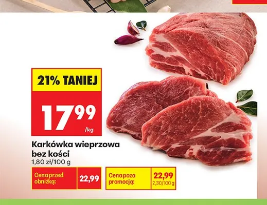 Karkówka wieprzowa bez kości promocja w Biedronka