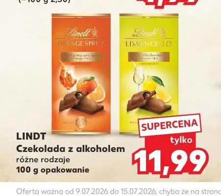 Czekolada z alkoholem Lindt Limoncello promocja w Kaufland