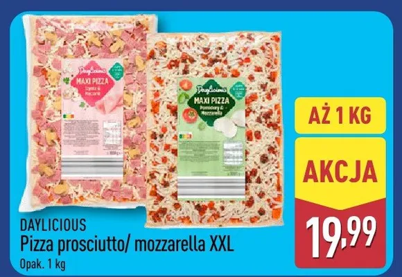 Pizza prosciutto/mozzarella XXL promocja w Aldi
