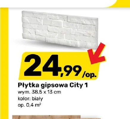 Płytka gipsowa City promocja w Bricomarche