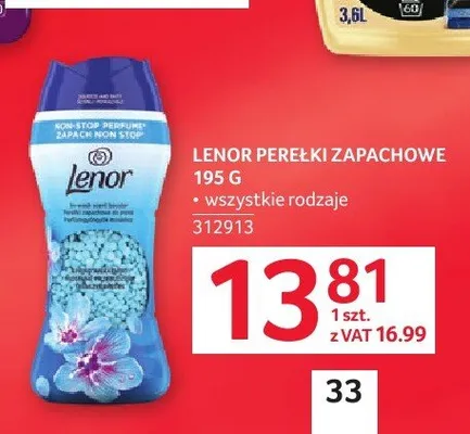 Perełki zapachowe Lenor 195g promocja w Selgros