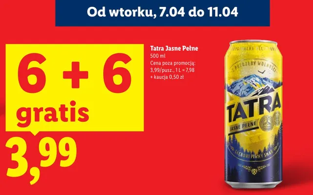 Piwo Jasne Pełne promocja w Lidl