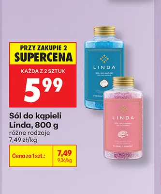 Sól do kąpieli Linda Coconut promocja w Biedronka