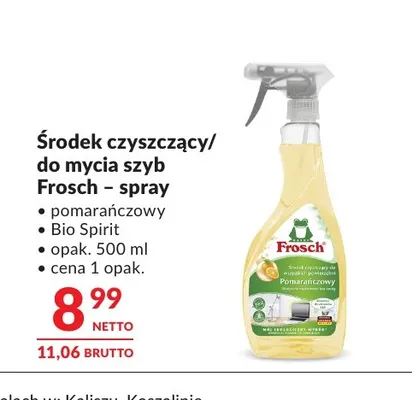 Środek do mycia szyb Frosch spray Bio Spirit promocja w Makro