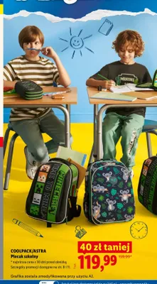 Plecak szkolny Coolpack promocja w Lidl