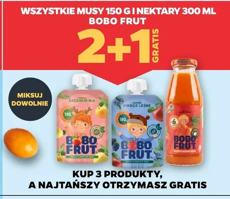 Wszystkie musy i nektary 150 g 2+1 GRATIS promocja w Netto
