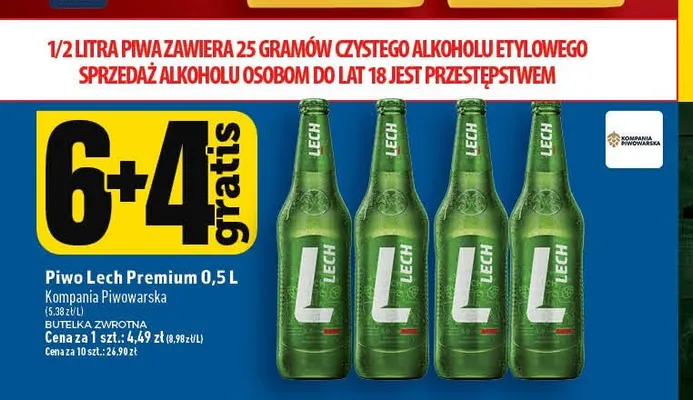 Piwo Lech Premium promocja w TOPAZ
