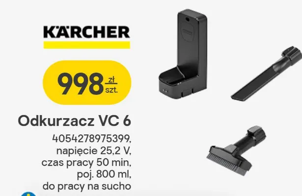 Odkurzacz VC 6 promocja w Castorama