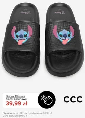 Klapki basenowe Disney Classics promocja w CCC