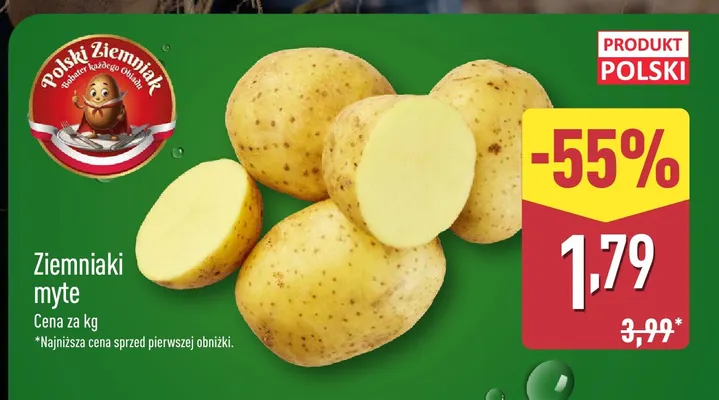Ziemniaki myte promocja w Aldi