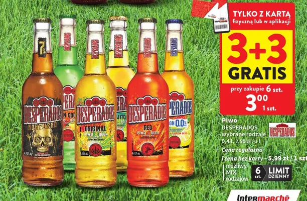 Piwo Desperados wybrane rodzaje promocja w Intermarche
