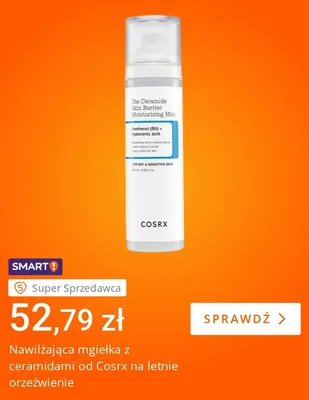 Nawilżająca mgiełka z ceramidami COSRX The Ceramide Skin Barrier Moisturizing Mist promocja w Allegro