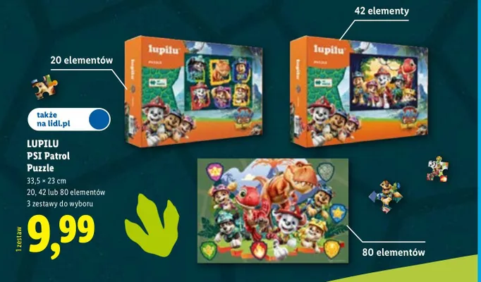 Puzzle LUPILU PSI Patrol 20 elementów promocja w Lidl