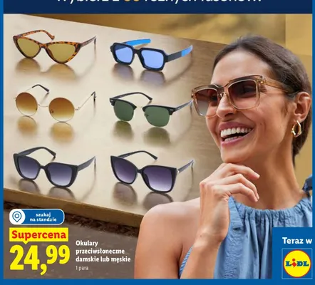 Okulary przeciwsłoneczne damskie lub męskie promocja w Lidl