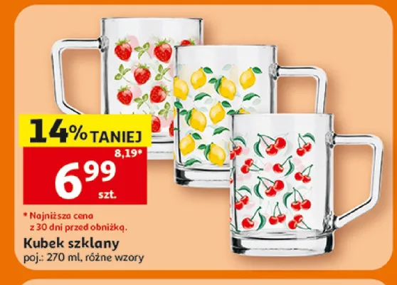 Kubek szklany promocja w Auchan