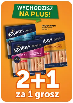 Parówki z filetem z indyka Krakus Selection promocja w Groszek
