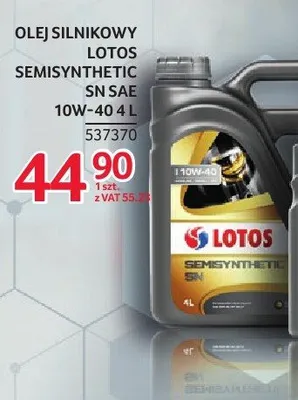 Olej silnikowy Lotos Semisynthetic SN SAE 10W-40 4 L promocja w Selgros