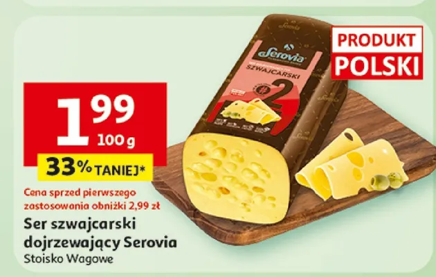 Ser szwajcarski dojrzewający Serovia promocja w Auchan