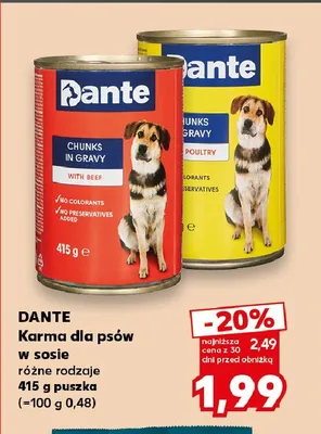 Karma dla psów w sosie z drobiem Dante promocja w Kaufland