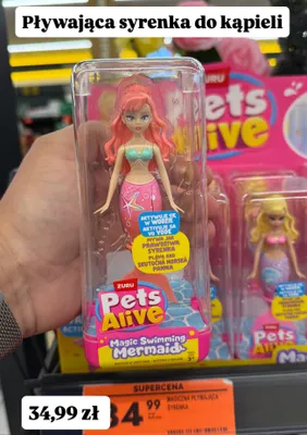 Magiczna pływająca syrenka do kąpieli Zuru Pets Alive promocja w Biedronka