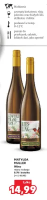 Wino białe Gewurztraminer Matylda Müller promocja w Kaufland