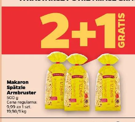 Makaron Spätzle Armbruster promocja w Netto