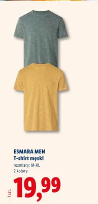 T-shirt męski Esmara Men rozmiary M-XL 2 kolory promocja w Lidl