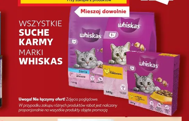Karma dla kota Whiskas z kurczakiem promocja w Kaufland