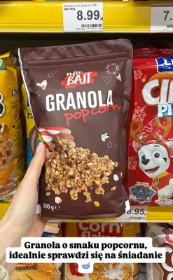 Granola o smaku popcornu promocja w Dino