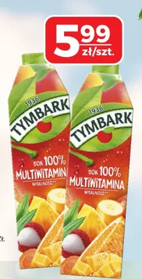 Sok 100% multiwitamina Tymbark promocja w Top Market